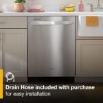 Whirlpool 24" Top Control Built-In Stainless Steel Tub Dishwasher Large Capacity Tall Top Rack from Kings Outlet