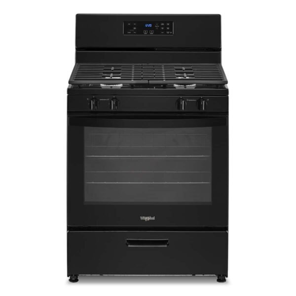 Whirlpool 5.1 Cu. Ft. Freestanding Gas Range Broiler Drawer Black from Kings Outlet