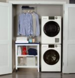 GE - 2.4 Cu. Ft. High Efficiency Stackable Front Load Washer with Steam and Sanitize - White - Image 5