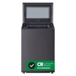 LG - 5.5 Cu. Ft. High Efficiency Smart Top Load Washer with EasyUnload - Matte Black - Image 4