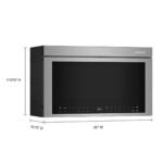 KitchenAid - 1.1 Cu. Ft. Convection Flush Built-In Over-the-Range Smart Microwave with Sensor Cooking and Air Fry Mode - Stainless Steel - Image 3