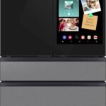 Samsung - Bespoke 29 cu. ft. 4-Door French Door Refrigerator with AI Family Hub+ - Charcoal Glass & Stainless Steel