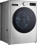 LG - 5.0 Cu. Ft. High-Efficiency Stackable Smart Front Load Washer with Steam and TurboWash 360° - Graphite Steel - Image 2