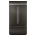 KitchenAid - 24.2 Cu. Ft. 42" Width Built-In Stainless French Door Refrigerator with Platinum Interior Design - Black Stainless Steel