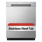 LG - 24" Front Control Built-In Stainless Steel Tub Dishwasher with SenseClean and 52 dBA - Stainless Steel Look - Image 5