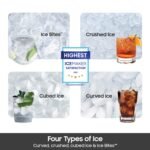 Samsung 31 cu. ft. 3-Door French Door Smart Refrigerator Four Types of Ice Fingerprint from Kings Outlet