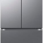 Samsung - 17.5 cu. ft. 3-Door French Door Counter Depth Smart Refrigerator with Twin Cooling Plus - Stainless Steel Look