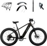 Lectric eBikes - XPeak2 High-Step Long-Range eBike (Max 80mi/28mph) + Rear Rack/Fenders/Elite Headlight/Suspension Seat Post - Tempest Grey - Image 3