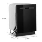 Whirlpool - Quiet Dishwasher with Boost Cycle and Pocket Handle - Black - Image 2