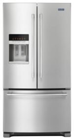 Maytag 25 Cu. Ft. 36 Inch Wide French Door Refrigerator PowerCold Feature Stainless Steel from Kings Outlet
