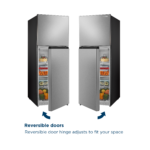 Insignia - 10.1 Cu. Ft. Top-Freezer Refrigerator with Reversible Door and ENERGY STAR Certification - Stainless Steel Look - Image 5