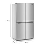KitchenAid - 19.4 Cu. Ft. Bottom-Freezer 4-Door French Door Refrigerator - PrintShield Stainless Finish - Image 3