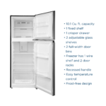 Insignia - 10.1 Cu. Ft. Top-Freezer Refrigerator with Reversible Door and ENERGY STAR Certification - Stainless Steel Look - Image 4