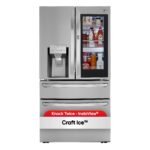 LG 22.5 Cu. Ft. 4-Door French Door-in-Door Counter-Depth Smart Refrigerator Craft Ice Stainless Steel from Kings Outlet
