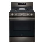 LG - 6.3 Cu. Ft. Freestanding Gas True Convection Smart Range with EasyClean, Air Fry and Premium Handle - Black Stainless Steel - Image 6