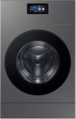Samsung - 5.3 cu. ft. Bespoke AI Vented Smart All-In-One Washer/Electric Dryer Combo with AI Home - Dark steel