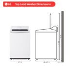 LG - 5.0 Cu. Ft. High-Efficiency Smart Top Load Washer with Easy Unload - Alpine White - Image 3