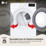 LG 7.4 Cu. Ft. Stackable Gas Dryer Wrinkle Care White from Kings Outlet