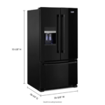 Maytag - 25 Cu. Ft. French Door Refrigerator with PowerCold Feature - Black - Black on Black - Image 3
