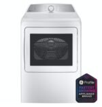 GE Profile 7.4 Cu. Ft. Smart Gas Dryer Sanitize Cycle Sensor Dry White from Kings Outlet