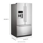 KitchenAid - 26.8 Cu. Ft. Standard-Depth French Door Refrigerator with Exterior Ice and Water Dispenser - Stainless Steel - Image 3