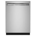 KitchenAid - 24" Front Control Built-In Dishwasher with Stainless Steel Tub, ProWash Cycle, 3rd Rack, 39 dBA - Stainless Steel