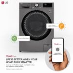 LG - 2.4 Cu. Ft. High-Efficiency Smart Front Load Washer and Electric Dryer Combo with Steam and Sensor Dry - Graphite Steel - Image 5