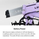 Lectric eBikes - XP Lite2 Foldable Long-Range eBike: 80 miles Max Operating Range & 20 mph Max Speed - Unisize - Lavender Haze - Image 2