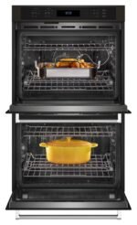 KitchenAid 30" Built-In Electric Convection Double Wall Oven Air Fry Mode Black Stainless Steel from Kings Outlet