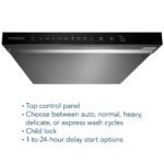 Insignia 24" Top Control Built-In Dishwasher 3rd Rack Sensor Wash Stainless Steel Tub 49 from Kings Outlet