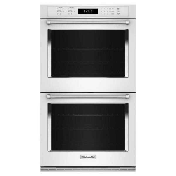 KitchenAid 30" Built-In Electric Convection Double Wall Oven Air Fry Mode White from Kings Outlet