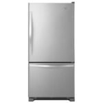 Whirlpool - 22 Cu. Ft. Bottom-Freezer Refrigerator with SpillGuard Glass Shelves - Stainless Steel