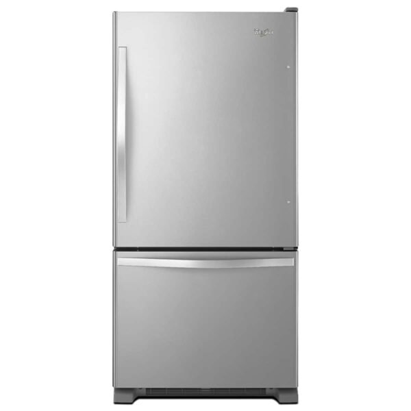 Whirlpool 22 Cu. Ft. Bottom-Freezer Refrigerator SpillGuard Glass Shelves Stainless Steel from Kings Outlet