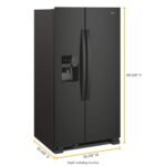 Whirlpool 25 Cu Ft. Wide Side-by-Side Refrigerator Black from Kings Outlet