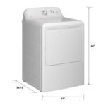 GE - 6.2 Cu. Ft. Electric Dryer with Shallow Depth Flat Back Design - White - Image 6