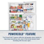 Maytag - 20.5 Cu. Ft. Top Freezer Refrigerator with PowerCold Feature - White Ice - Image 5