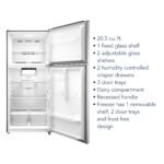 Insignia - 20.5 Cu. Ft. Top-Freezer Refrigerator with ENERGY STAR Certification - Stainless Steel - Image 4