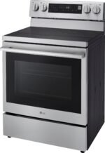 LG - 6.3 Cu. Ft. Freestanding Electric True Convection Smart Range with Air Fry and InstaView - Stainless Steel - Image 3