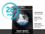 Samsung 5.0 Cu. Ft. High-Efficiency Stackable Smart Front Load Washer Steam Super Speed Wash from Kings Outlet