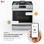 LG - 6.3 Cu. Ft. Smart Slide-In Gas True Convection Range with EasyClean and Air Sous-Vide - Stainless Steel - Image 4