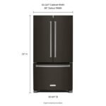 KitchenAid - 21.9 Cu. Ft. French Door Counter-Depth Refrigerator - with Printshield Finish - Black Stainless Steel - Image 2