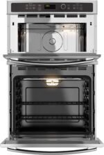 GE - 27" Single Electric Wall Oven with Built-In Microwave - Stainless Steel - Image 5
