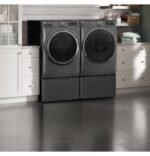 GE - 16" Laundry Pedestal with Storage Drawer for Select Washers and Dryers - Carbon Graphite - Image 4