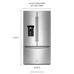 KitchenAid 23.8 cu. ft. 36" Counter-Depth French Door Platinum Interior Refrigerator PrintShield Finish Stainless from Kings Outlet