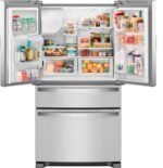 Whirlpool - 25 Cu. Ft. Wide French Door Bottom Mount Refrigerator with Two-Tier Freezer Storage - Stainless Steel - Image 3