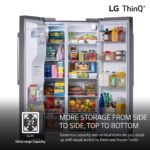 LG 26.6 Cu. Ft. Side-by-Side Smart Refrigerator External Ice Water Stainless Steel from Kings Outlet