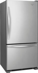 Whirlpool - 18.7 Cu. Ft. Bottom-Freezer Refrigerator with Spillguard Glass Shelves - Monochromatic Stainless Steel - Image 2