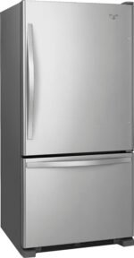 Whirlpool 18.7 Cu. Ft. Bottom-Freezer Refrigerator Spillguard Glass Shelves Monochromatic Stainless Steel from Kings Outlet