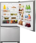 Whirlpool 18.7 Cu. Ft. Bottom-Freezer Refrigerator Spillguard Glass Shelves Monochromatic Stainless Steel from Kings Outlet