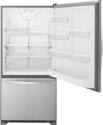 Whirlpool - 18.7 Cu. Ft. Bottom-Freezer Refrigerator with Spillguard Glass Shelves - Monochromatic Stainless Steel - Image 4